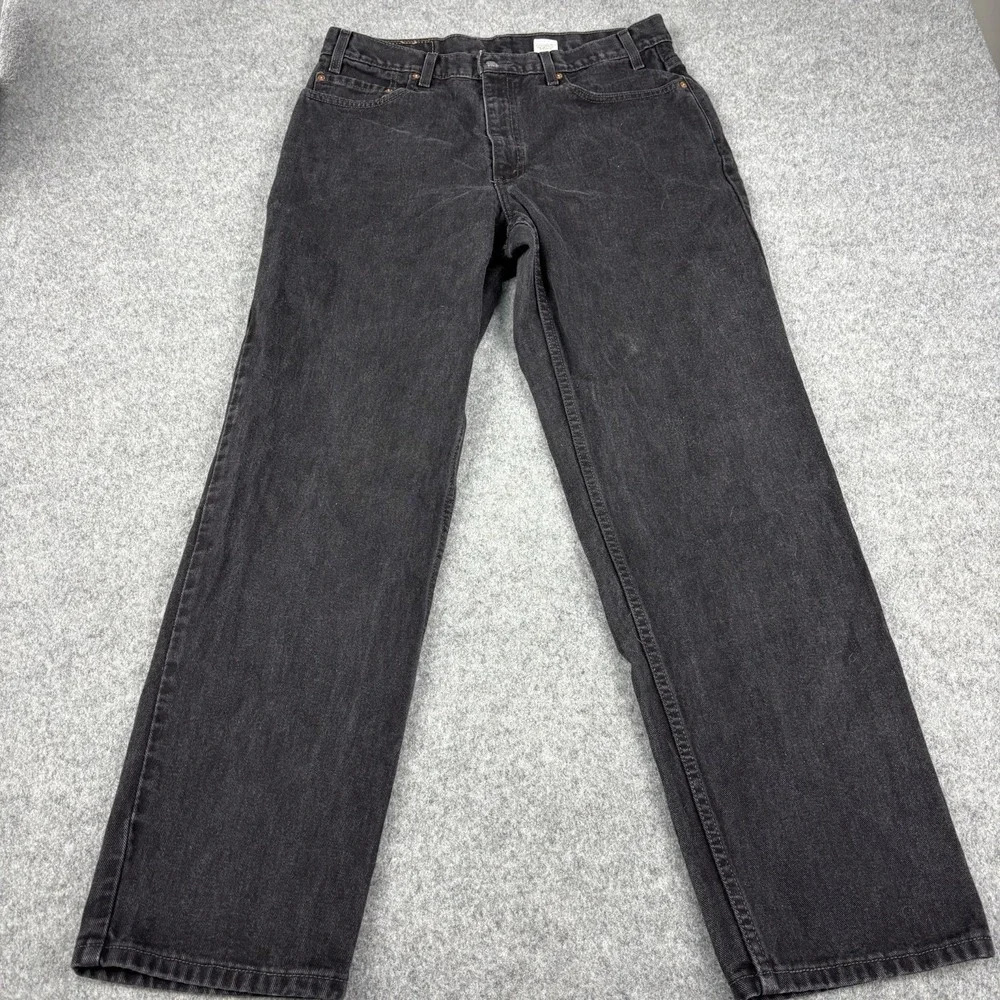 Vintage Levi's 550 Jeans Mens 36x32 Black Relaxed Fit Denim Red Tab Skater Y2K